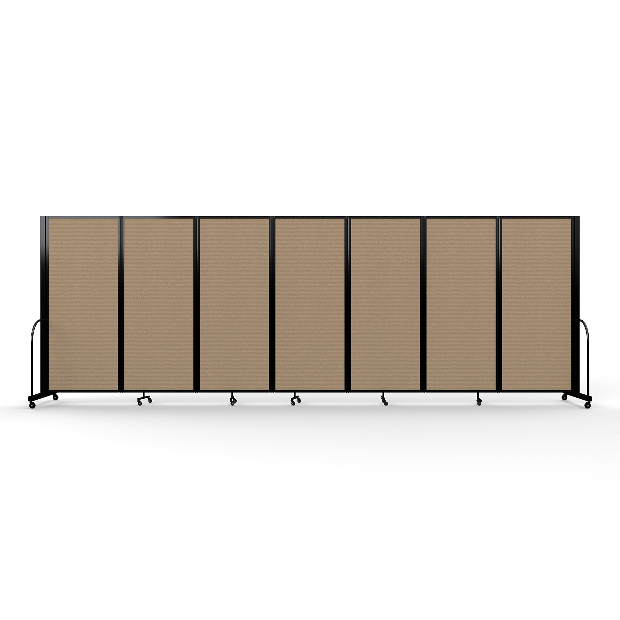 Screenflex Full Motion Divider — 6ft. 10in. x 19ft. 7in., Black Frame, Desert, Model# FSH-6107-B-DW